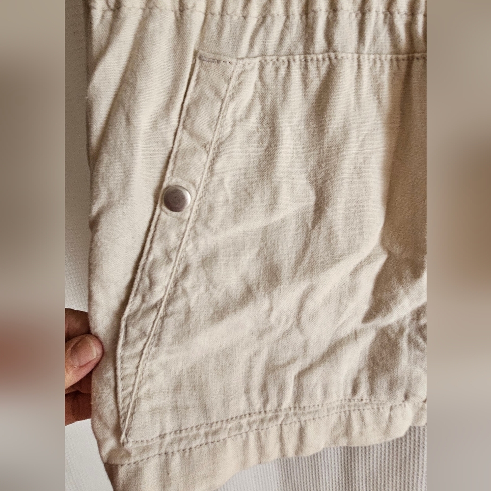 Old Navy Women's Tan Linen Utility Jacket - Picture 4 of 7